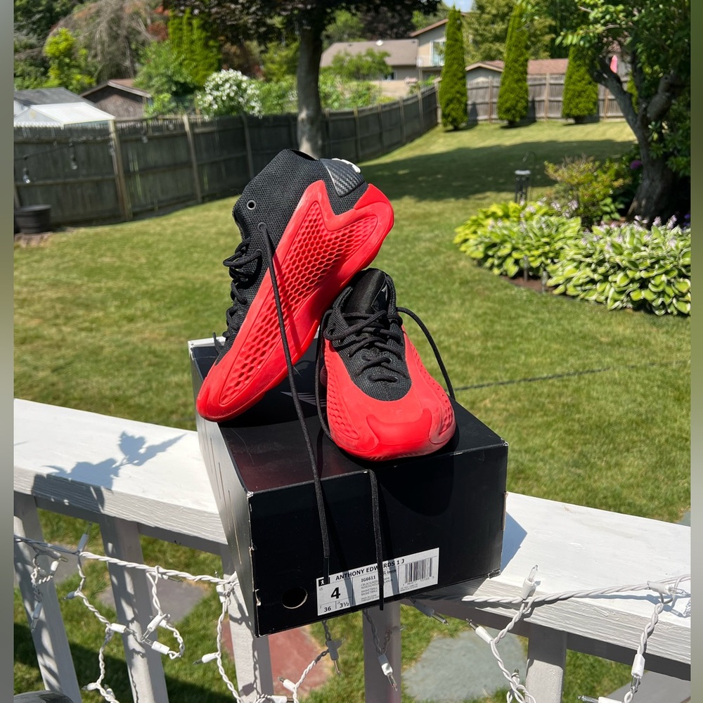 Boys Size 4 Anthony Edwards Ruby Sneakers